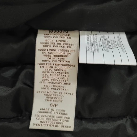 Koolaburra by UGG Ladies Parka Jacket, Small, Black and Gold - Picture 9 of 15